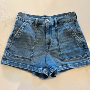 J. Crew Factory Blue Jean Shorts High-Waisted Vintage